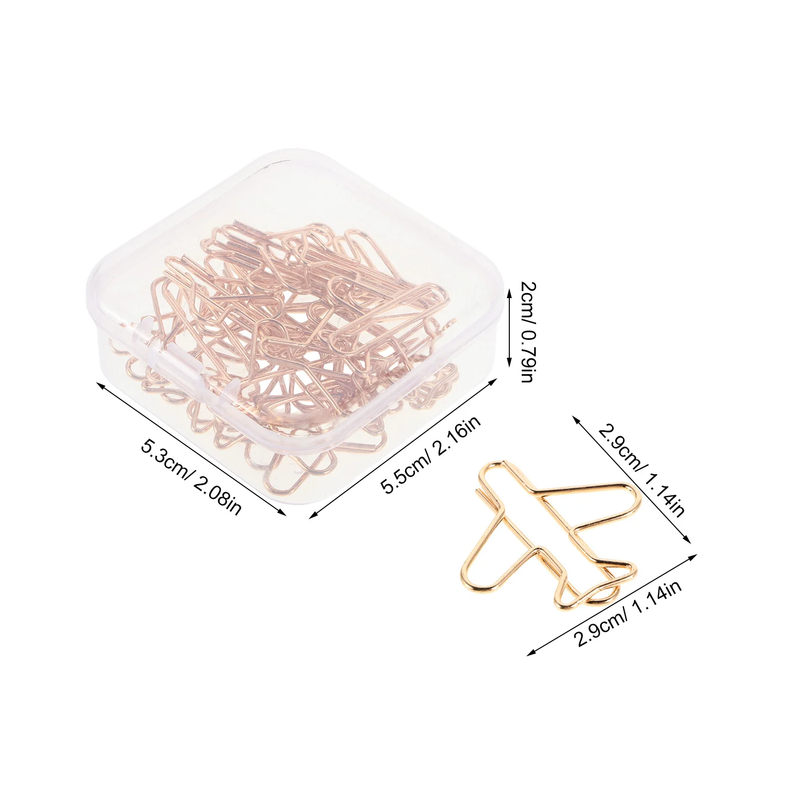 20Pcs Unique Paper Clips Airplane Design Metal Organizer Clips for Documents Travel Notes Craft Projects Cute Page Holders