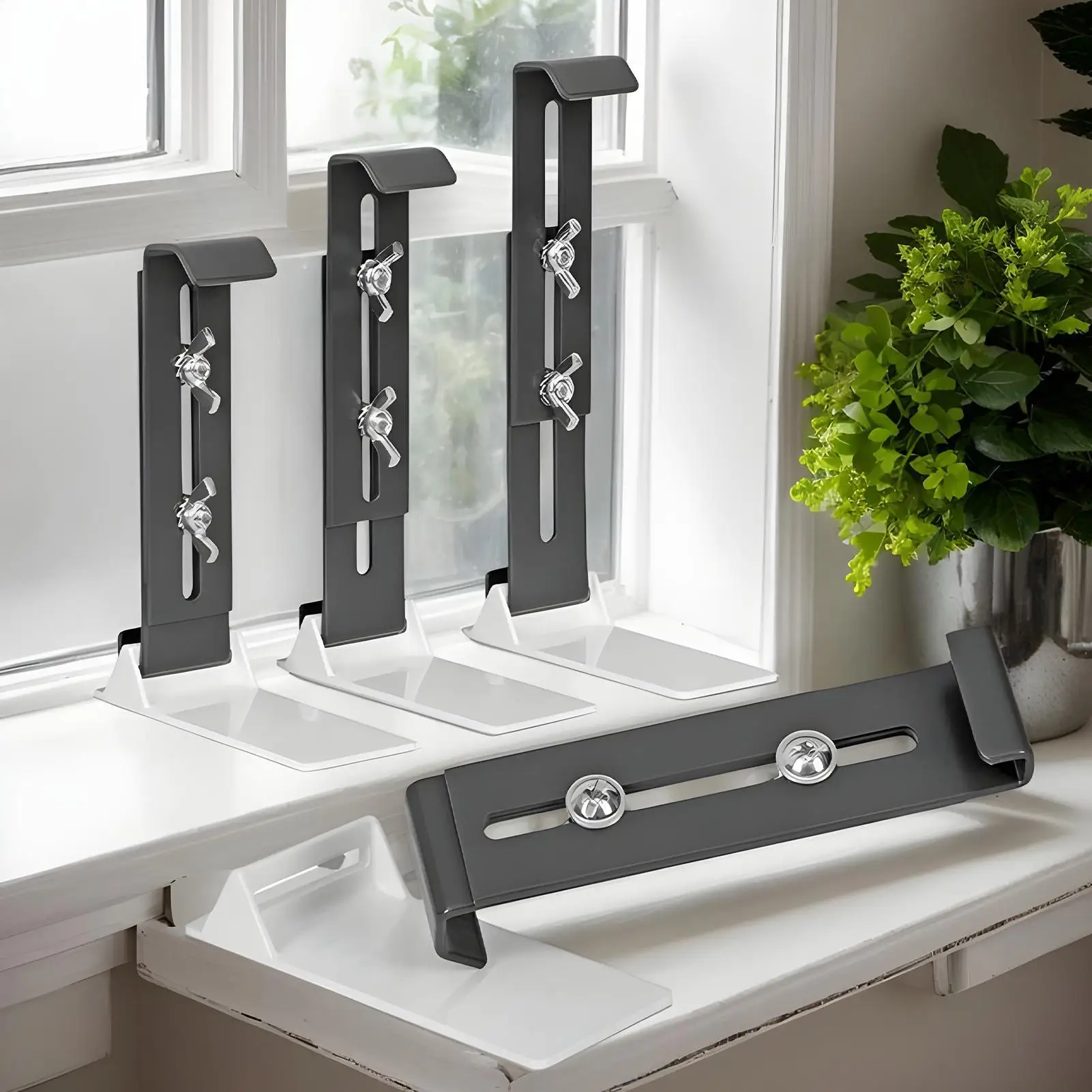 Brackets For Window Boxes 4 Piece Adjustable Stainless Steel Hangable Holder Planter Hangable Flower Box Holders Brackets For