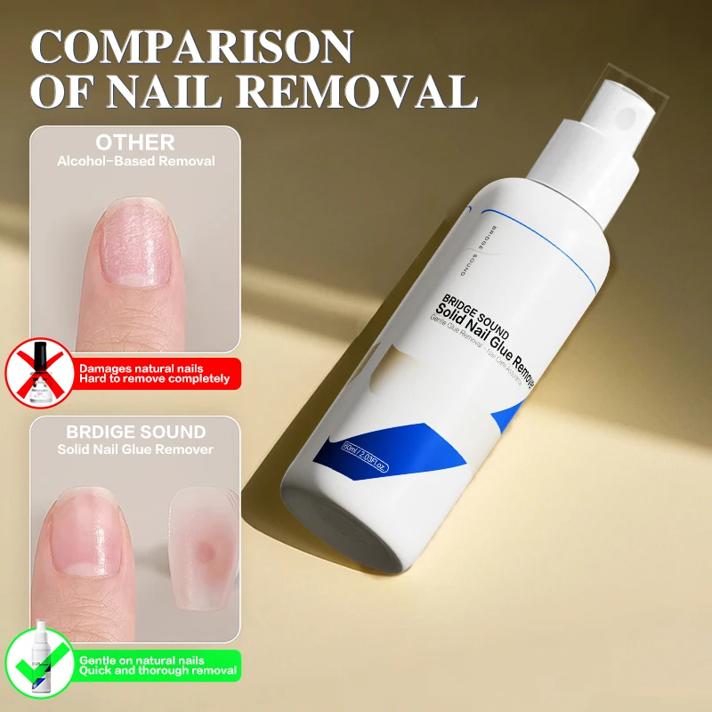 BRIDGE SOUND 60ml 2Pack Pro dissolvant d'adhésif pour ongles Kit Double de qualité Salon et manucure à domicile essentiel