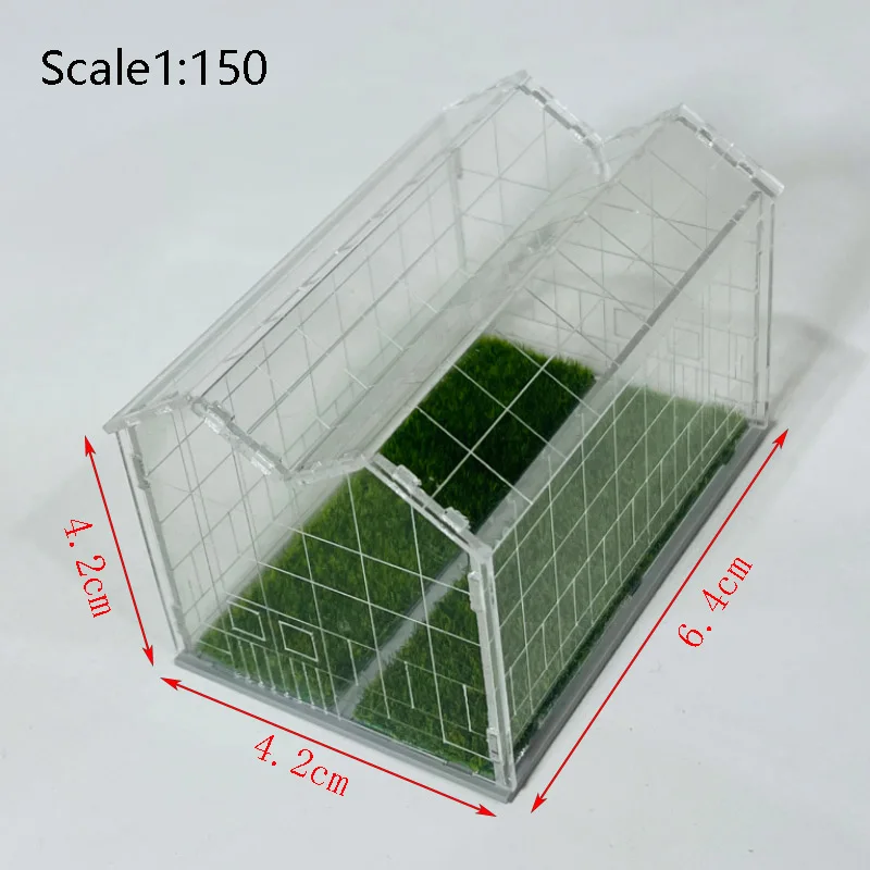 画像温室ビルディングモデル、芝生、シミュレーションミニスケール、建築組み立て材料、サンドテーブル、1:100-1:200、1個