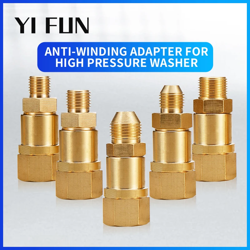 Anti Winding Adapter For High Pressure Washer Connect Wash Gun Tail To Hose Prevent Pipe From Knotting Car Accessory