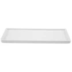 Rectangular Ceramic Tray Plate White Porcelain Rectangular Plate Mouthwash Cup Tray Bathroom Living Storage Tray