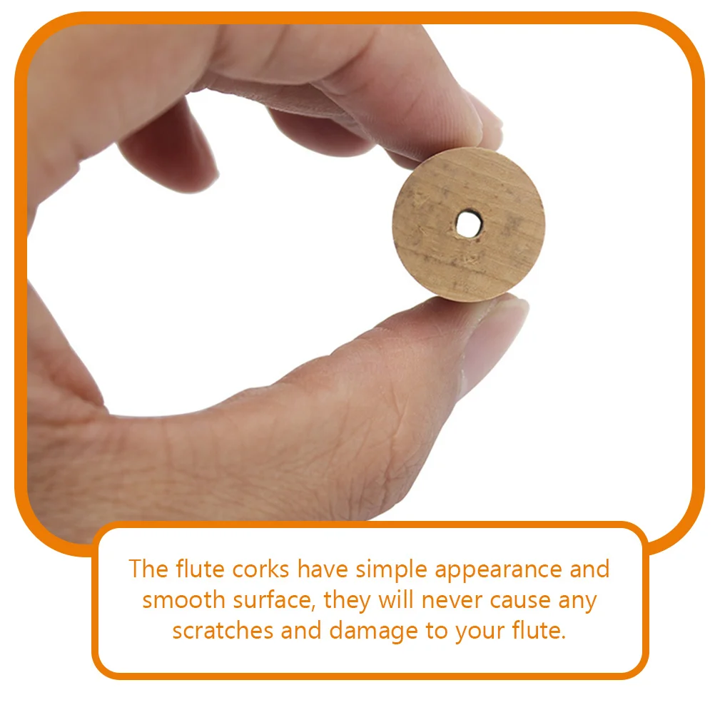 

2 Pcs Flute Cork Instrument Accessories Headjoint Caps Plugs Tapered Stoppers Natural