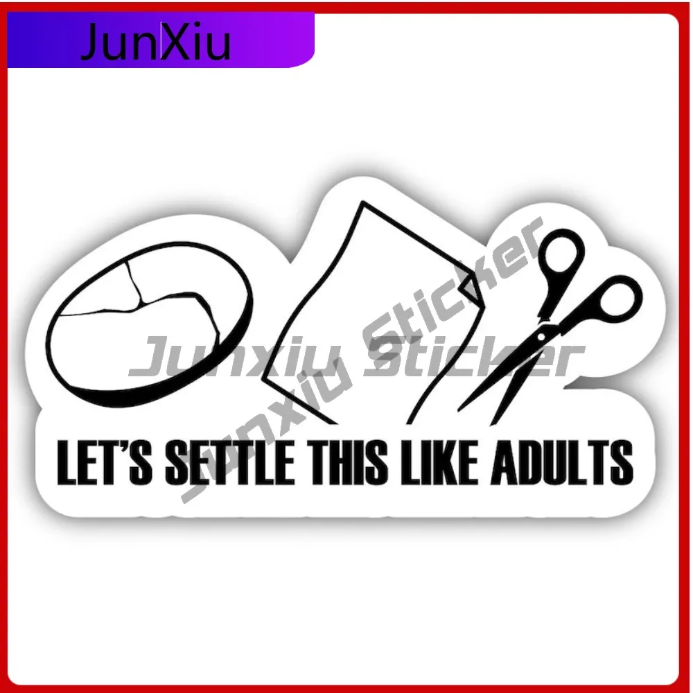 

Lets Settle This Like Adults Vinyl Matte Sticker Adult Humor Decal Joke Truck Car Laptop Waterproof Stickers Styling Car Decals