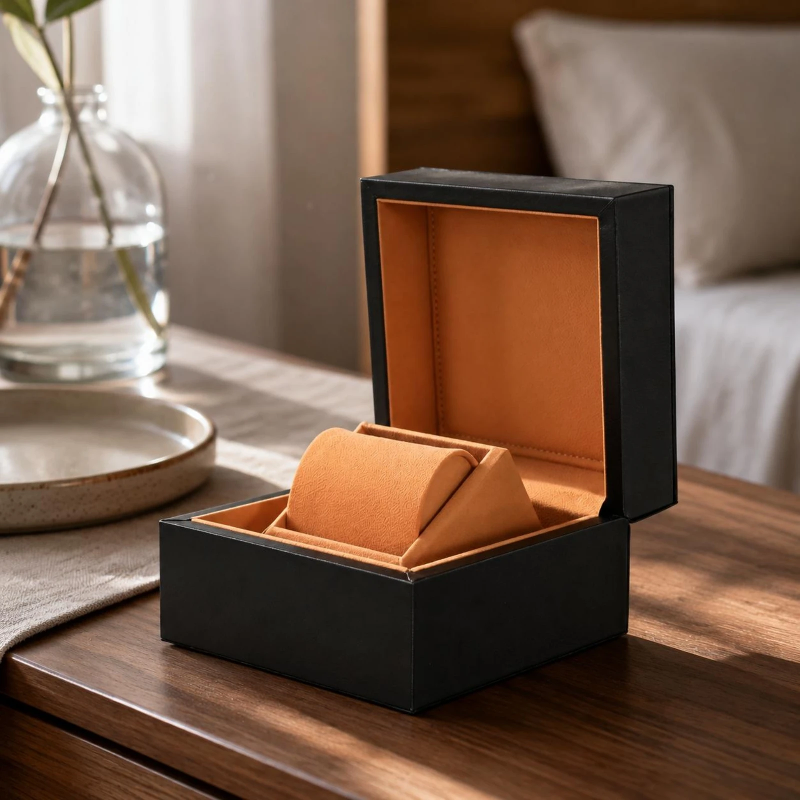 PU Leather Watch Box Rigid Pad - огляд і ціна Watch Display Box