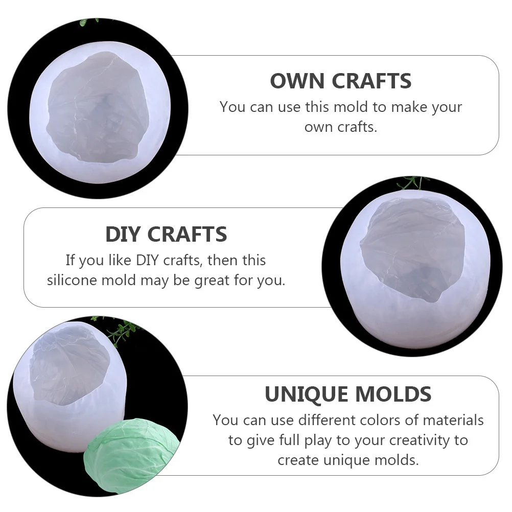 

1Pcs Stereo Cabbage Making Mold Silicone Epoxy DIY Tool for Artificial Vegetable Casting Ornaments Manual Craft