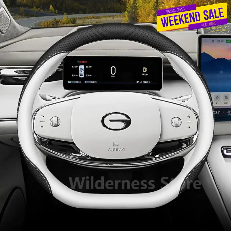 Sport Style Leather Steering Wheel Cover for GAC TRUMPCHI S7 GS3 Emzoom Empow GS4 2025 2026 Car Steering Wheel Cover accessories