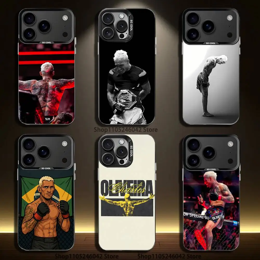 

Boxing C-Charles O-Oliveiras Black Matte Shockproof CoverPhone Case For iPhone 17,16,15,14,13,12,11,Pro,XS,Max,Plus,Mini,SE4,E
