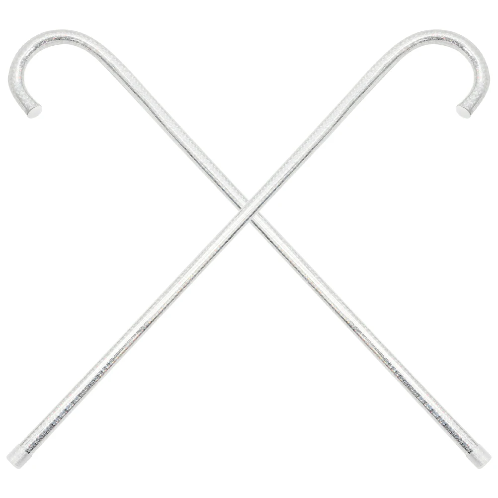 

2Pcs Jazz PVC Kids Cosplay Halloween Prop Decor Crutch Decorative Crutch Stick Stick Stage Party Supplies Role Play Accessories