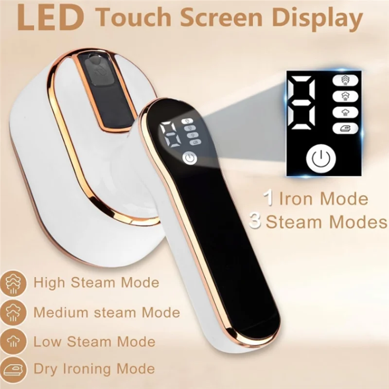 Stable-1000W Travel Steamer Iron LED Portable Mini Steam Ironing Machine For Clothing Travel Dorm Essentials US Plug