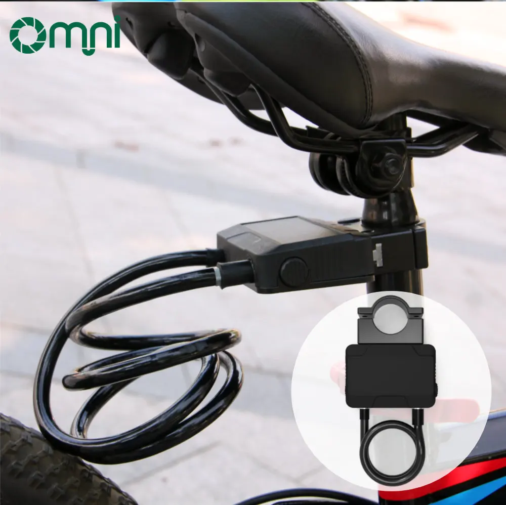 

Solar Bluetooth Smart Steel Cable Lock Anti-theft Bicycle Locks for Scooter Mountain Bike Motorcycle Keyless APP Unlock Alarm