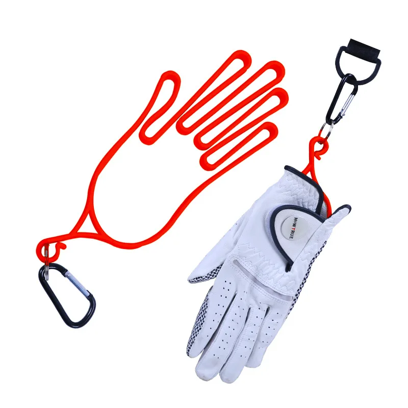 1PCS Golf Gloves Holder Golf Gloves Stretcher Golfer Tool Gear Plastic Gloves Rack Dryer Hanger Stretcher with Strap