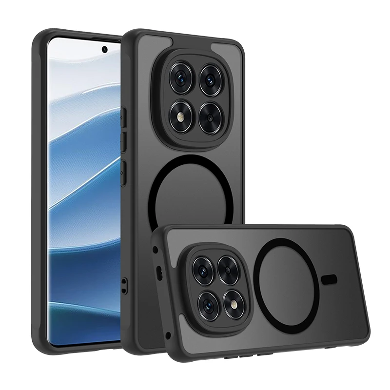 Für Magsafe Magnetische Mattierte Durchscheinende Handyhülle für Xiaomi Redmi K80 90 Note 15 14 13 Pro Plus MI Poco X7 X8 Pro Max Cover
