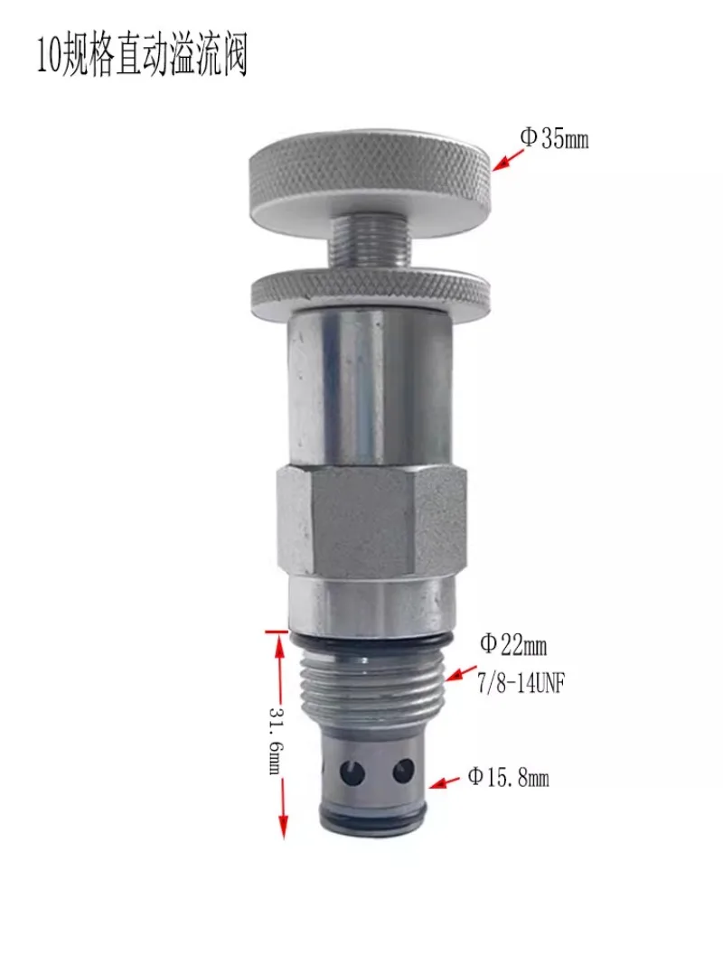 Hydraulic Relief Valve LADRV-10 Hand Wheel Threaded Insert 2-way Manual Adjustable Pressure Relief Valve