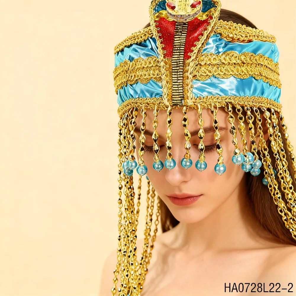 pesenar-esta-e-uma-tiara-decorativa-com-franjas-douradas-e-micangas-azuis-perfeita-para-faraos-Otima-para-dramatizacao-e-cosplay