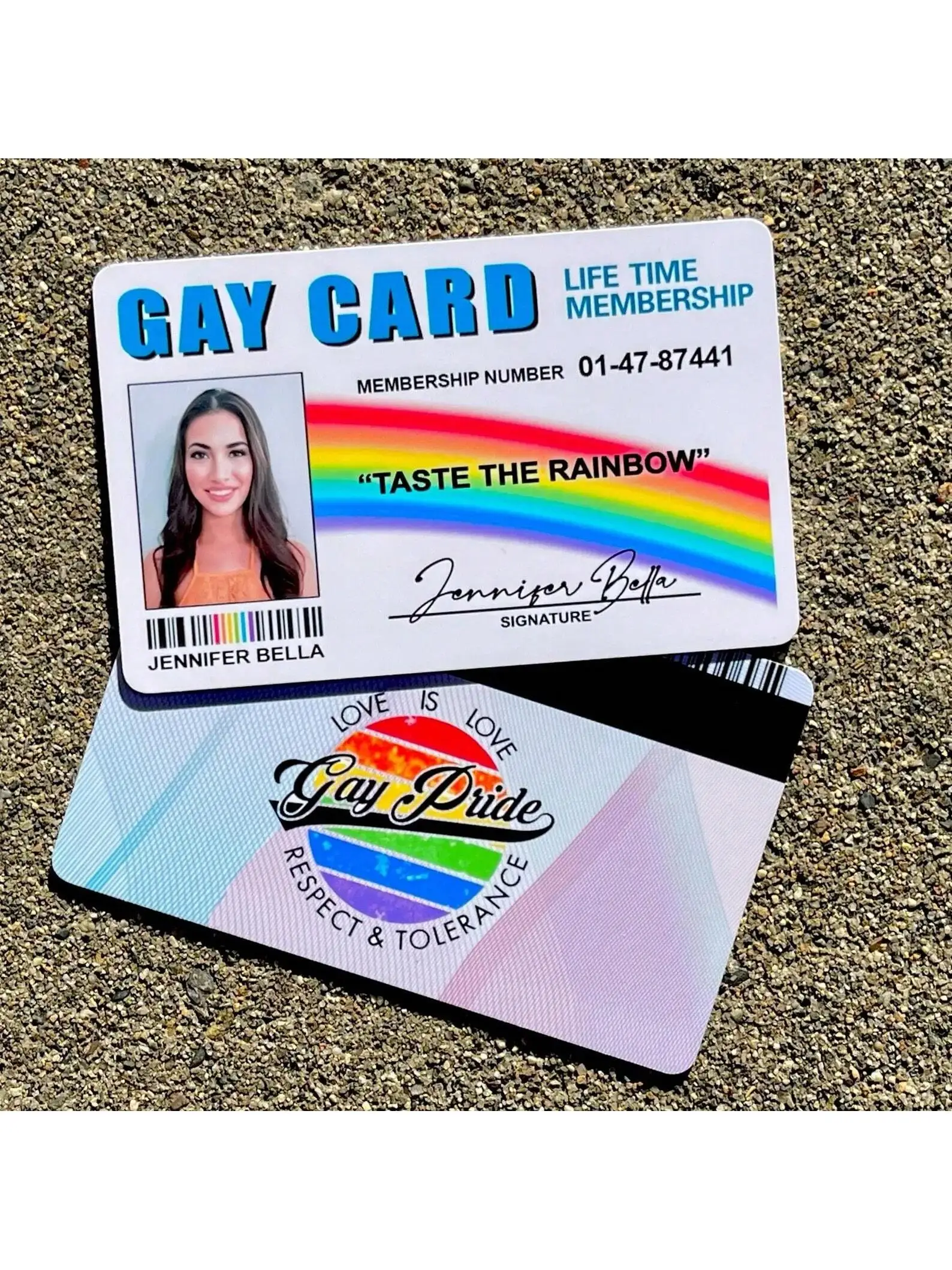 بطاقة هوية للمثليين بصور مخصصة، بطاقة عضوية مخصصة لمثلي الجنس مدى الحياة، بطاقة فخر Lgbt مخصصة، فكرة هدية لزملاء صديق وقح