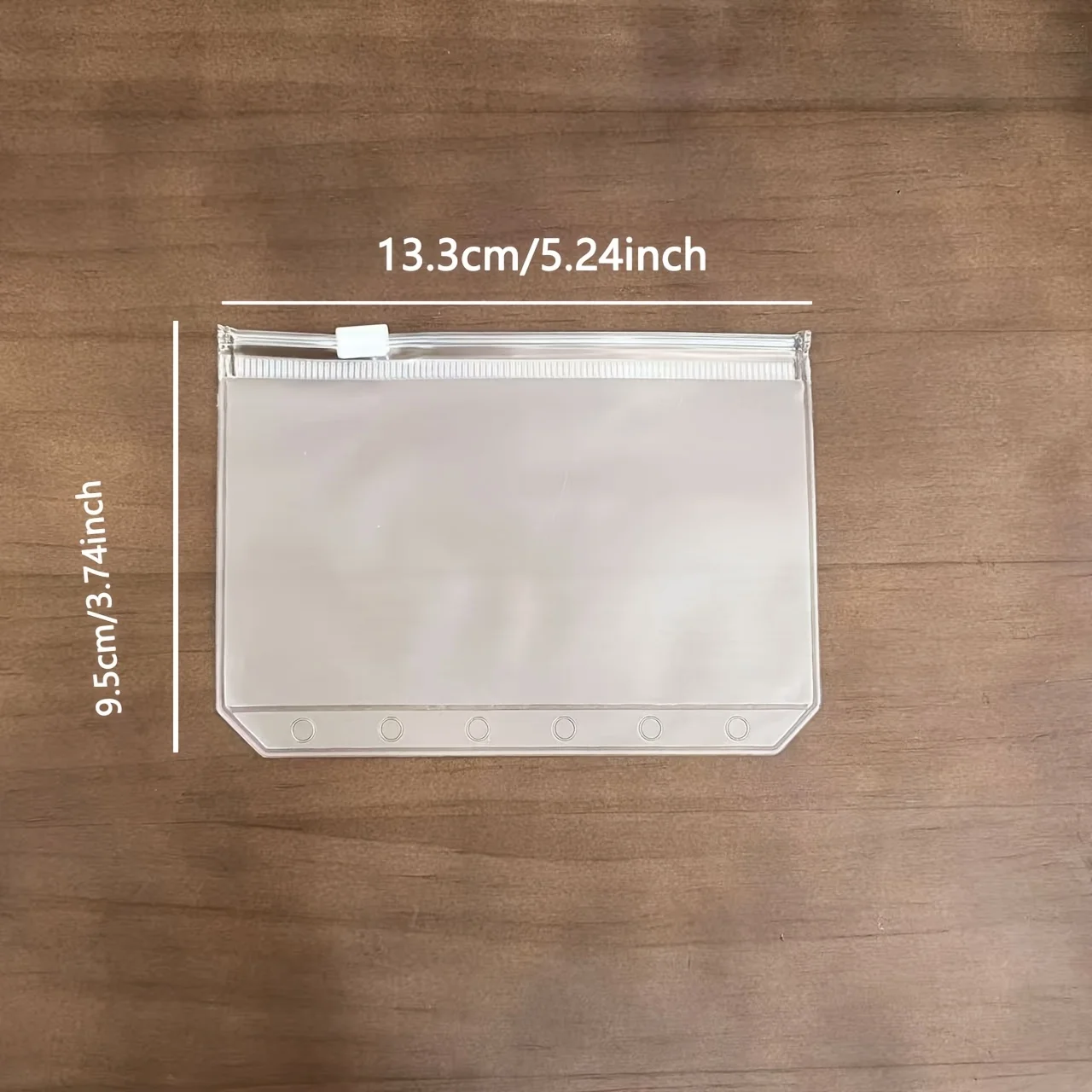 A7 Clear Zipper Bag, 6-Hole Binder Storage Pouch, PVC Bag, Organizer Pouch for Journals, Coins, and Cosmetics