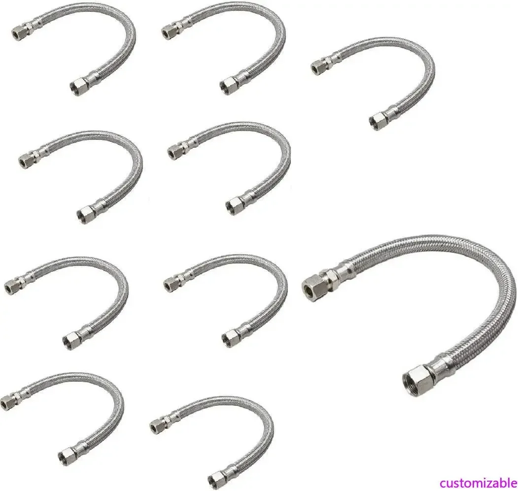 

Stainless Steel 20-Inch Faucet Supply Line with 3/8 Male to Female Compression Connections