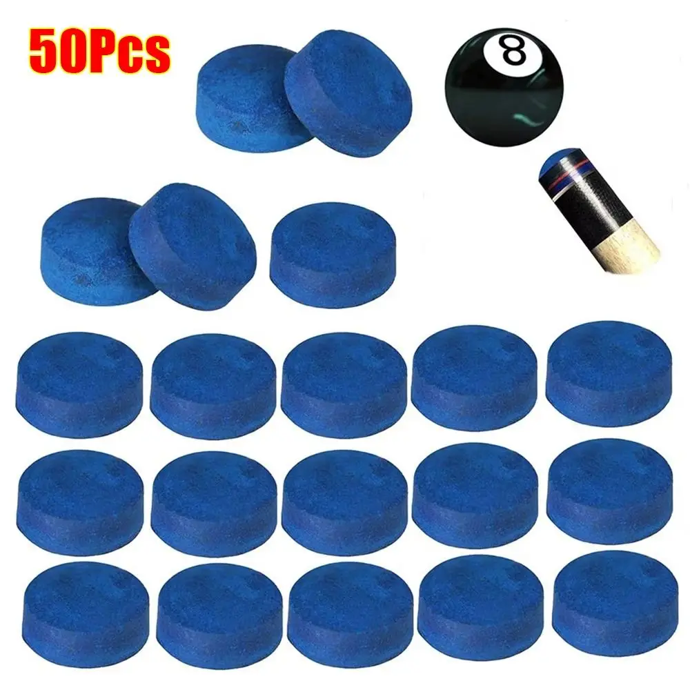 50Pcs Snooker Pool Billiards Cue Tips Replacement Parts M Hardness Billiards Tip 9/10/11/12/13mm Pole Repair Accessories view 4
