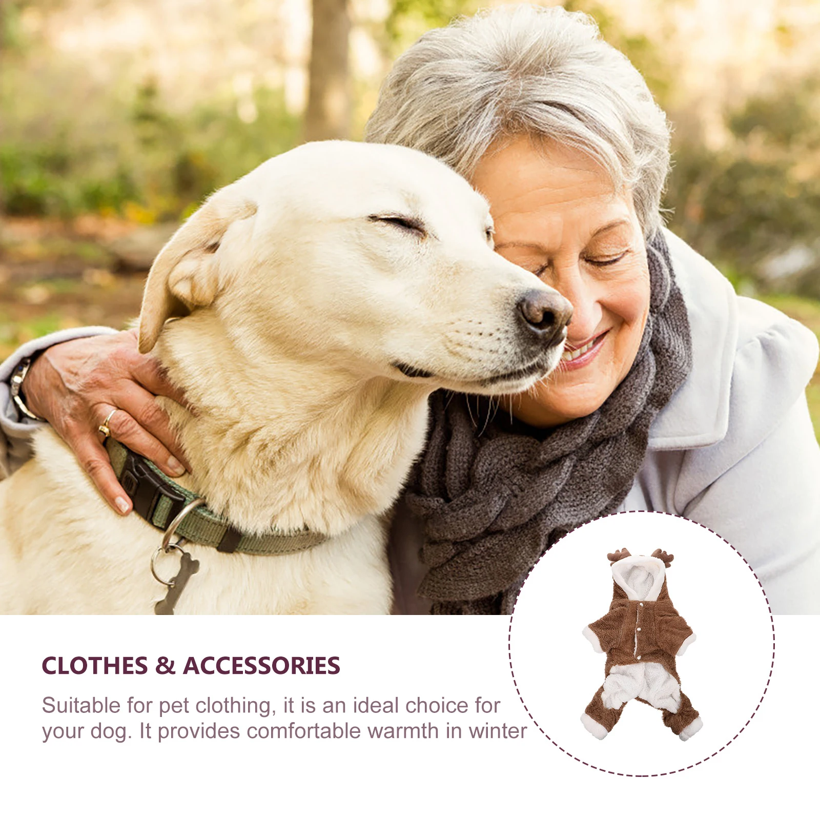

1Pcs Holiday Dog Clothes Warm Breathable Puppy Elk Design Winter Outfit Outdoor Xmas Wear Xmas Pet Dog Clothes