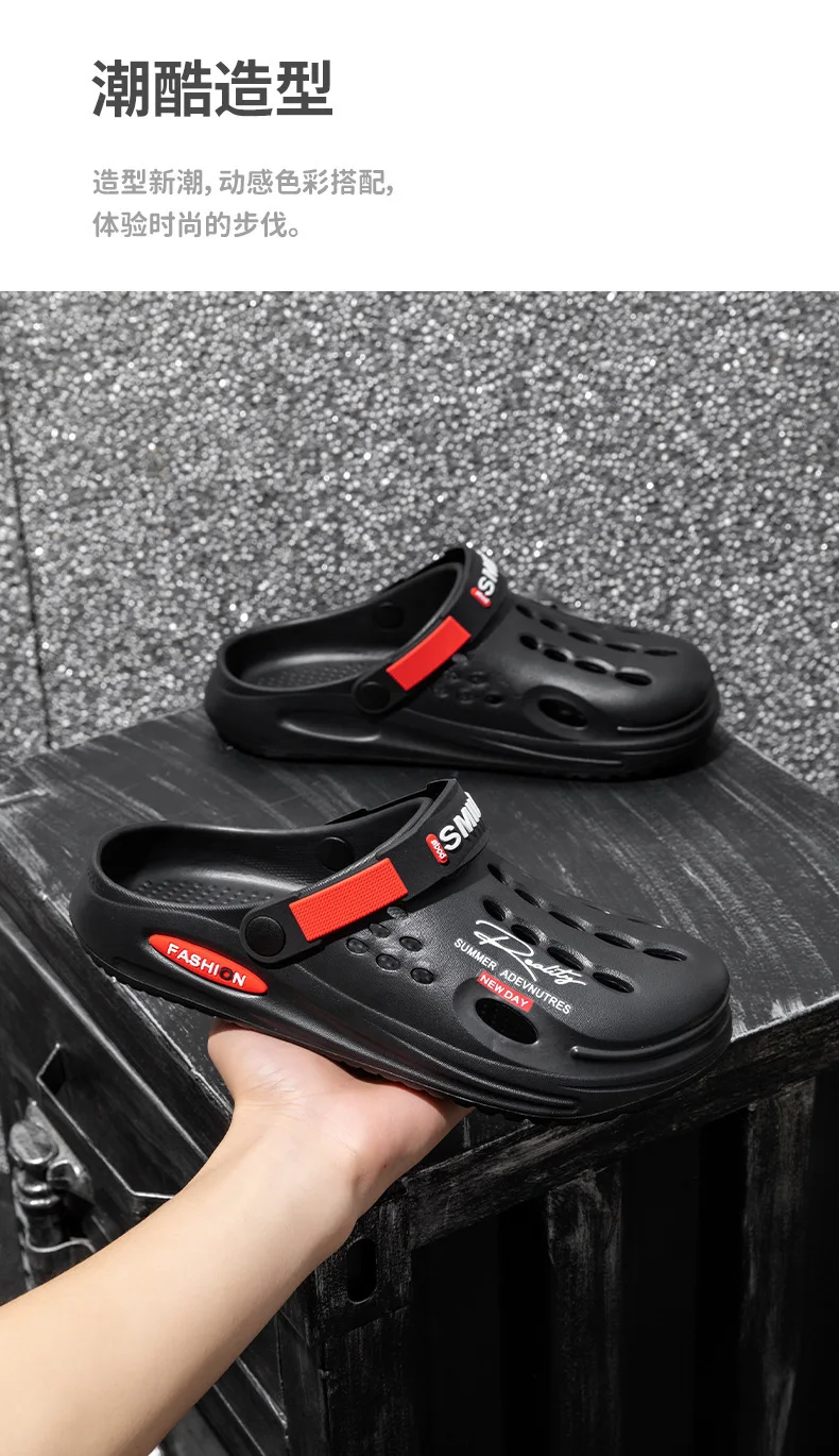 2026 Sommer Clogs Sandalen Herren Clogs EVA Hausschuhe Weiche Sohle Atmungsaktive Strandhausschuhe Herren Hausschuhe Outdoor Rutschfeste Hausschuhe – Detail 4