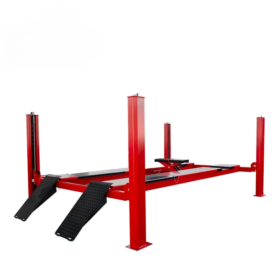 High Quality 4Ton Four Post Car Lifts Hot Sale Car Repair Hoist for Home Garage
