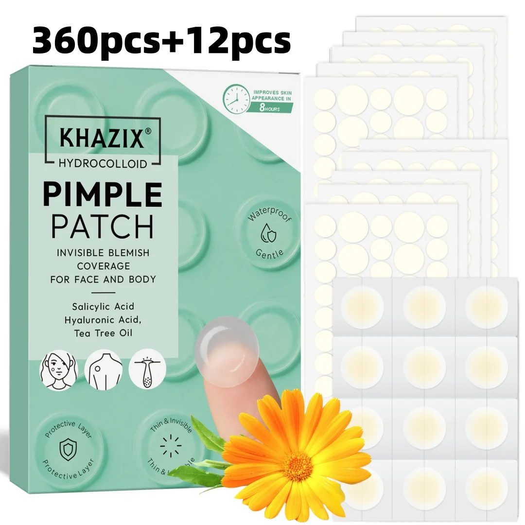 

360+12pcs Ultra-thin Hydrocolloid Acne Patch: 0.1mm invisible thickness, not obtrusive even when viewed up close.
