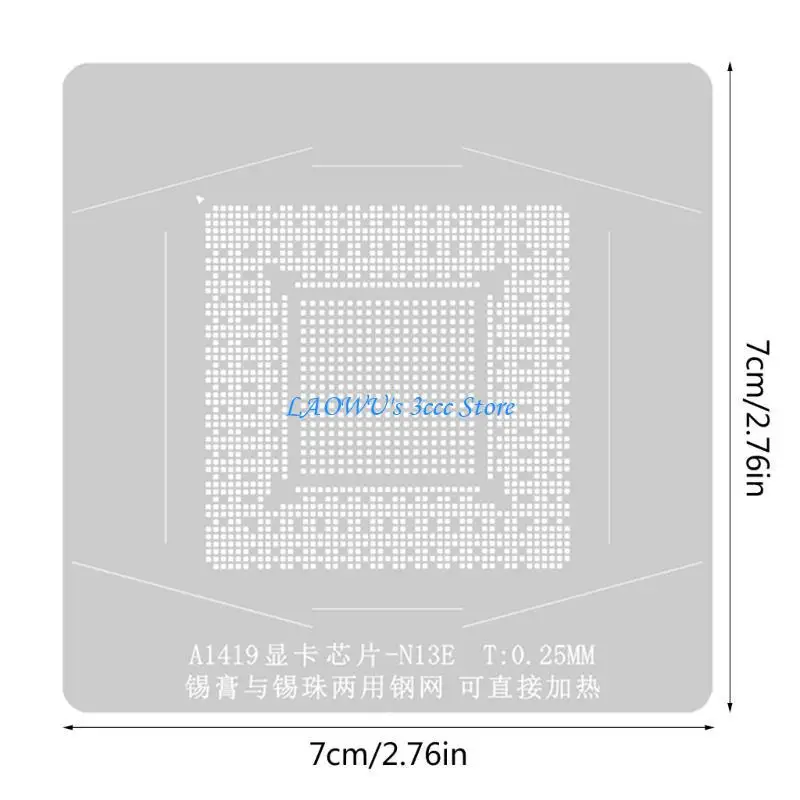 Y8AD BGA Reballing Stensil per GPU A1419 A13E SRLG4 SCHEDA SALDA SALDA