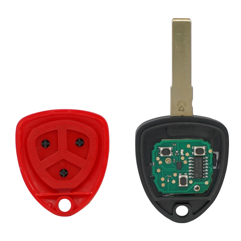 XNRKRY Chave remota de carro com 3 botões ID48 Chip 433Mhz para Ferrari 458 Auto Smart Car Key Fob com lâmina SIP22 sem cortes