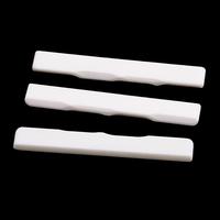 Tooyful 3x Ukulele Bridge Saddles Bone Carved Replacement Parts for Guitar Uke Parts