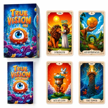 True Vision Tarot Card Deck with Guidebook for Daily Guidance, Love, Career