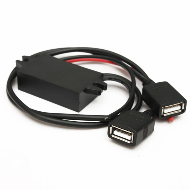 Adaptateur d'alimentation CC USB pour touristes, convertisseur 12V à 5V, alimentation par câble technique pour voiture, chargeur de téléphone portable, pièces électriques, 15W