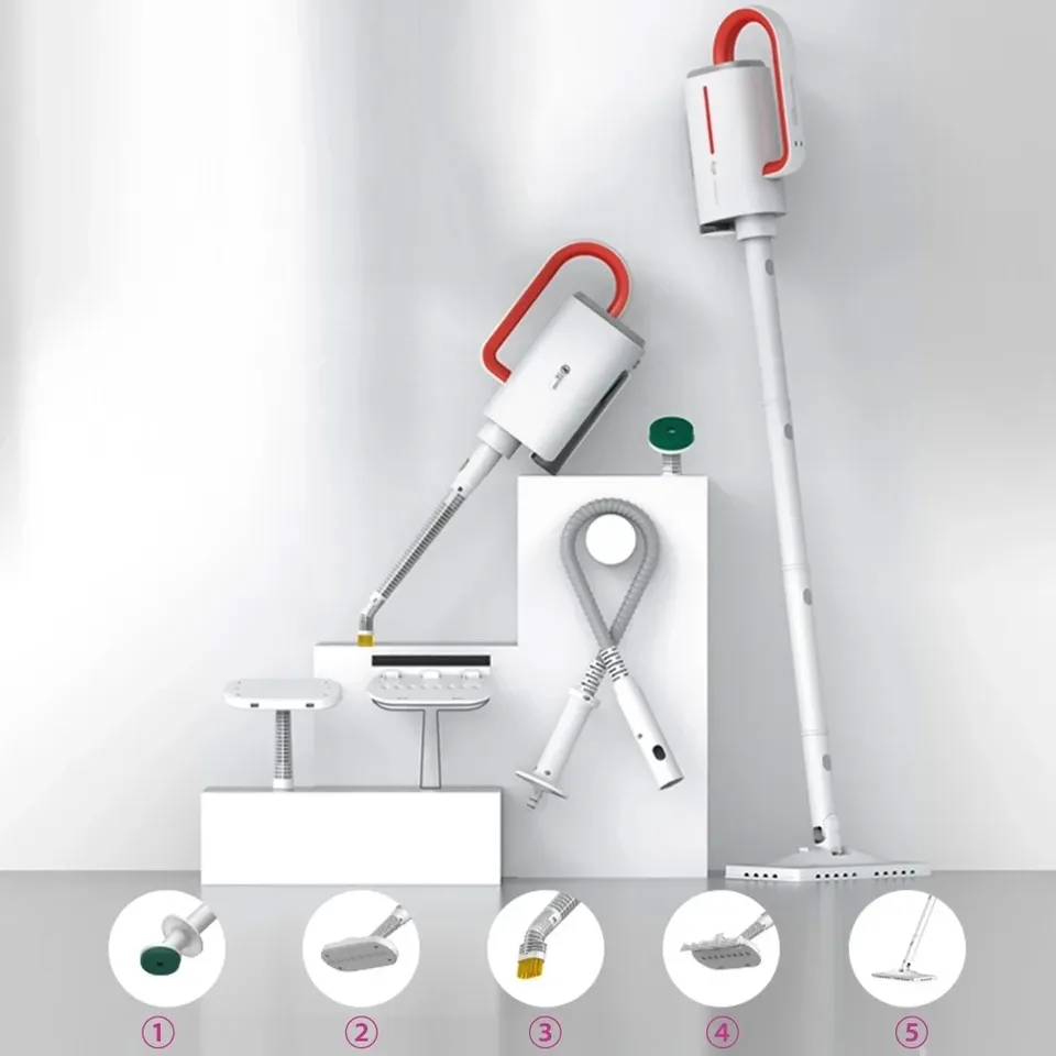 Deerma Steam Cleaner ZQ610 Vacuum Cleaner Multifunction Household Vacuum Cleaners Aspirador 5 Brush Heads Floor Cleaner 1600W