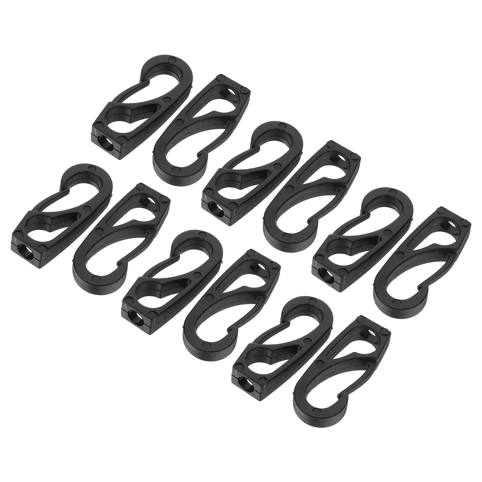 

12 Pcs Kayak Kayaking Elastic Rope Buckle Track Accessories Paddle Accessory for Canoe Straps Hardware Fishing Black Hanger