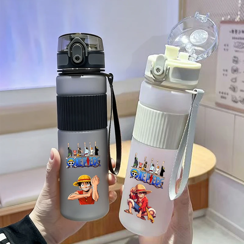 

550ml One Piece Frosted Water Cup Large Capacity Portable Water Glass Cartoon Anime Water Bottle Boys Girls Kawaii Kettle Gift