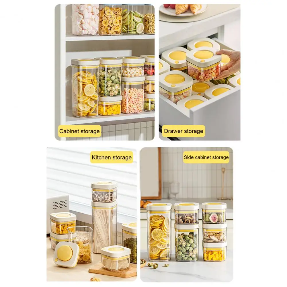 Storage Box Stackable Cereal Storage Container with Air-tight Seal Wide-mouth Design Bpa Free Food Grade Jar for Pantry