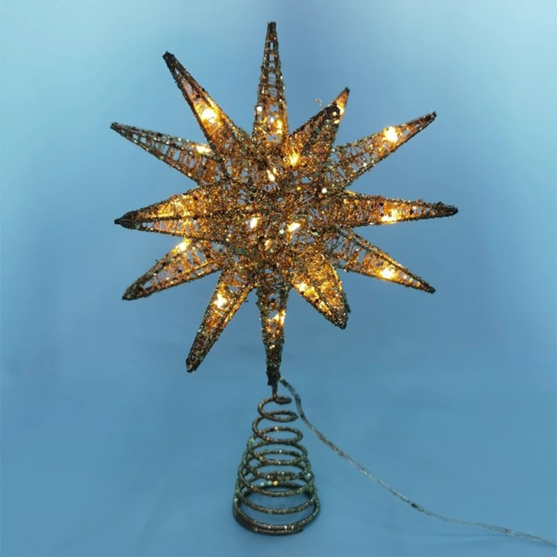 Christmas Tree LED Star Tree Battery Operated Treetop Decoration Hanging