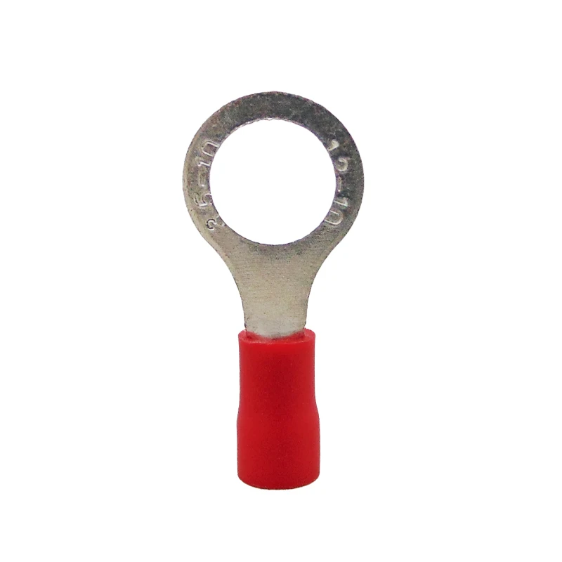 

RV1.25-10 brass red circular pre insulated terminal cold pressed terminal copper nose