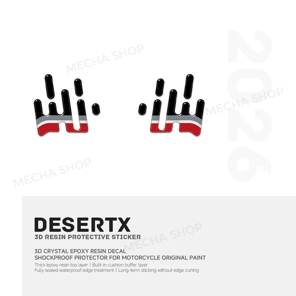 Motorcycle Accessories 3D Resin Sticker Protection Kit Windshield Decal Waterproof For DesertX 2026