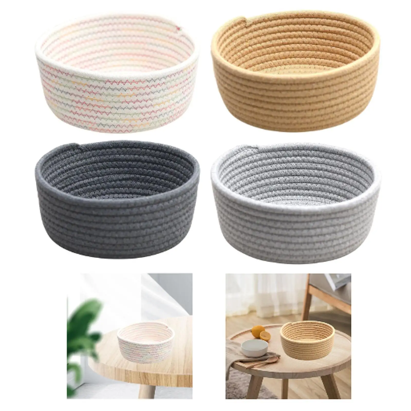 Woven Storage Basket Dog Cat Toy Box Decorative Practical Lightweight Woven