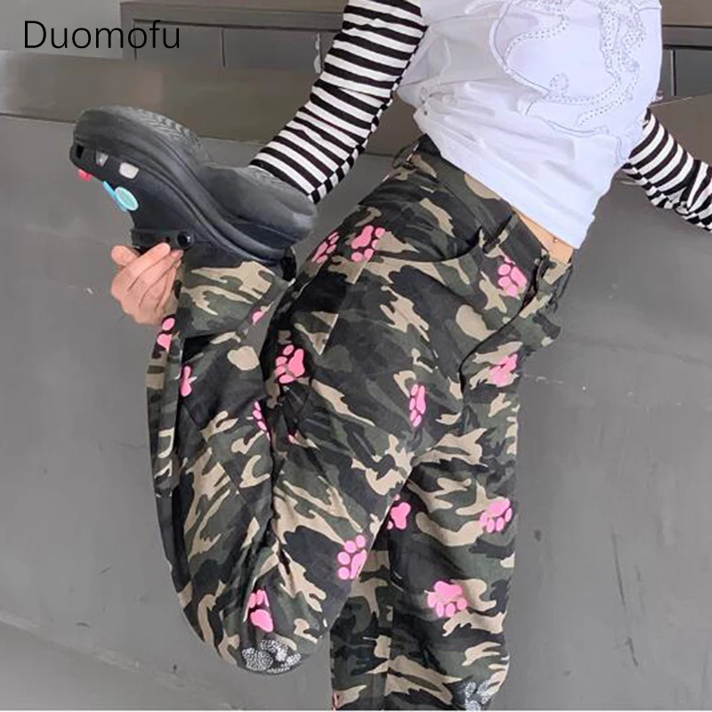 Duomofu Contrast Color Chic Zipper Button Loose Women Jeans Spring New Basic High Waist Slim Fashion Simple Casual Female Jeans