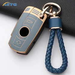 TPU Car Key Case Cover Shell For BMW X1 X5 X6 Z4 E90 E60 E70 E87 3 5 6 Series M3 M5 Holder Shell Fob key chain Accessories