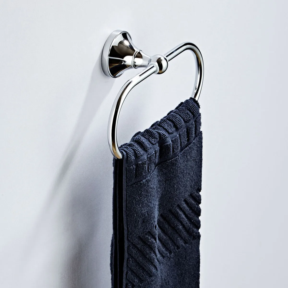 

Sturdy Wall Mount Towel Ring Elegant Modern Design Rust-Proof Environmental Protection Easy Install Bathroom Kitchen Decor