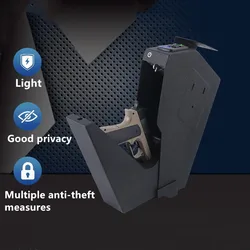 Gun Safe Box Fingerprint Password Key 3 IN 1 Security Protection Portable Anti-theft Pistol Safe Deposit Box
