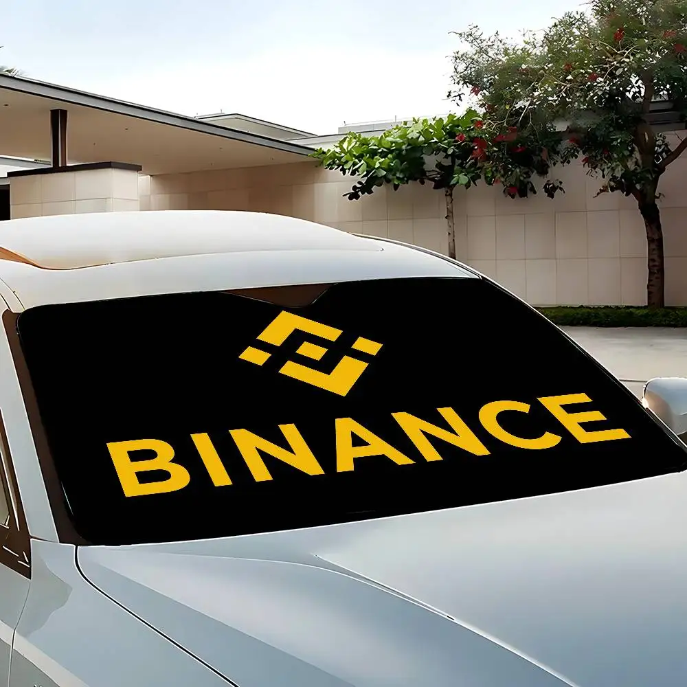 B-Binance عملة مظلة السيارات الستائر مظلة السيارات يغطي غطاء الزجاج الأمامي العالمي للطي قناع #4