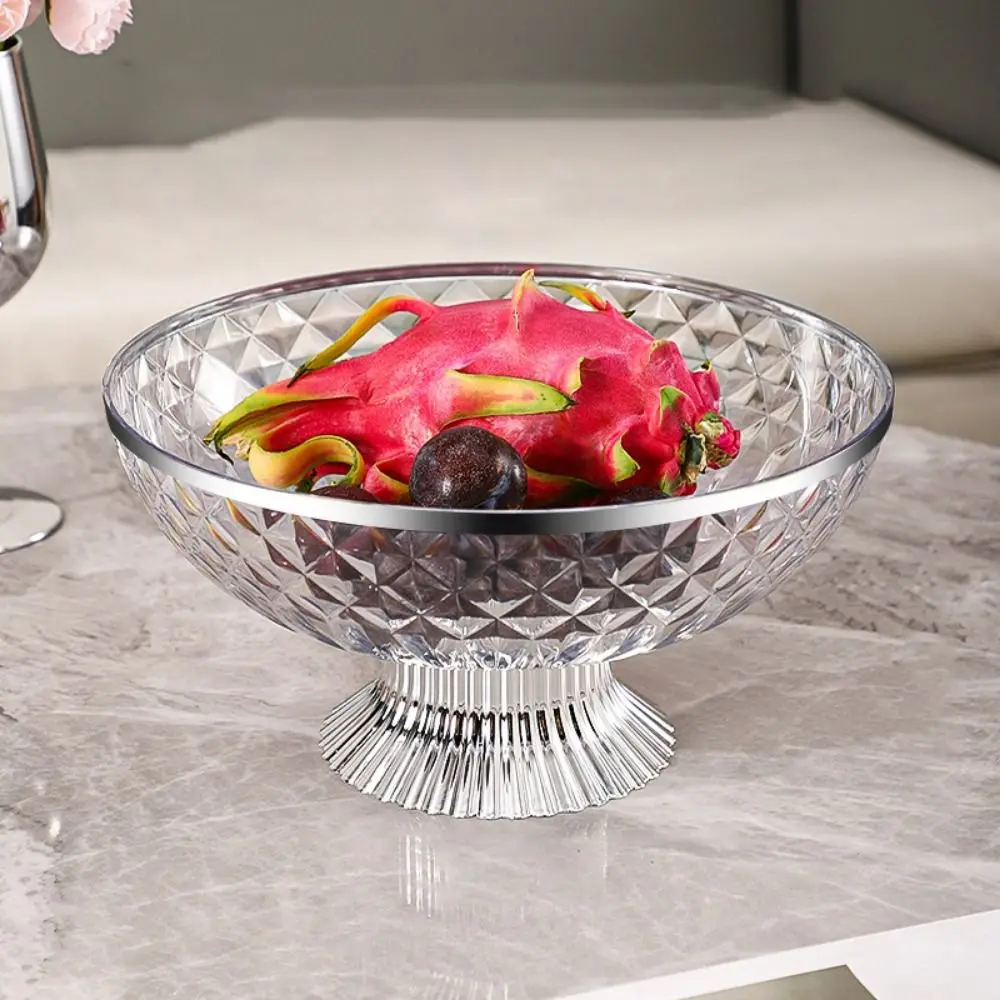 With Drainage High-legged Fruit Plate Large Capacity Plastic Kitchen Fruit Bowls Durable Candy Serving Tray Dinner Table