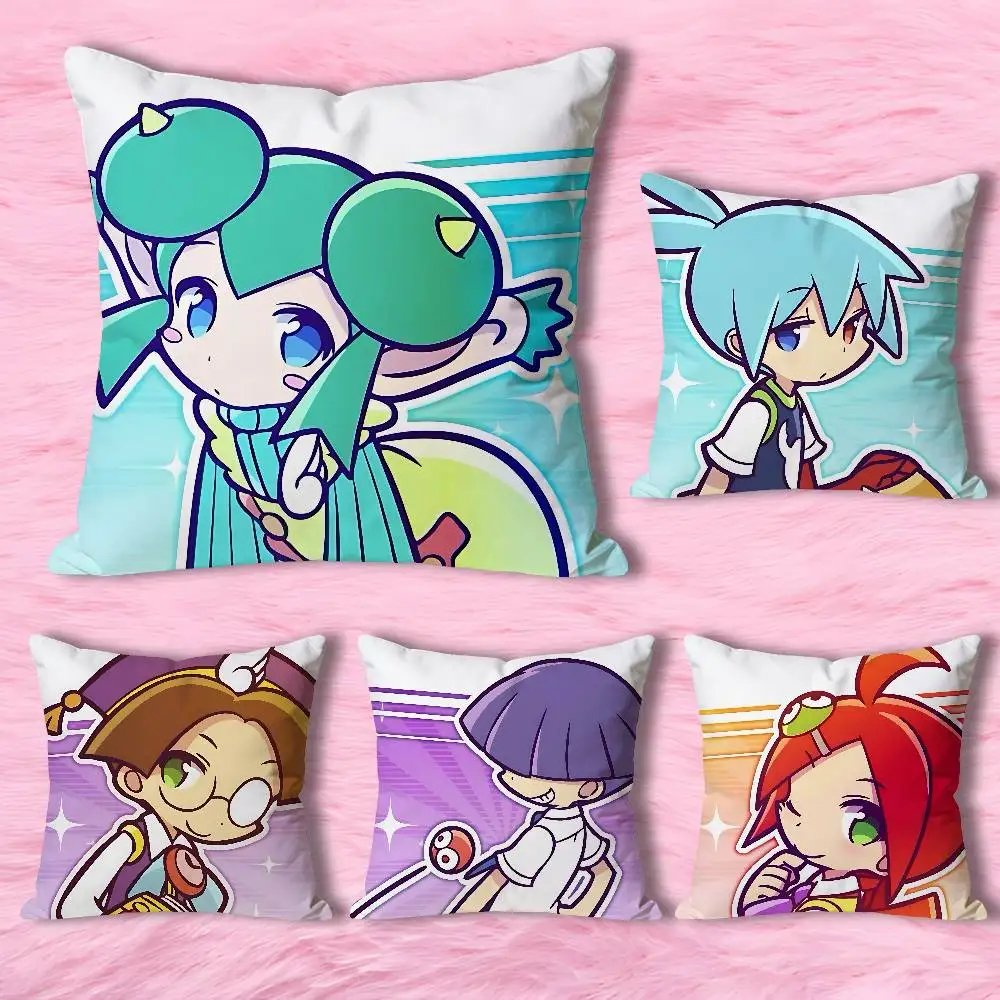 Game P-Puyo P-Pop F-Fever Various Sizes Square Pillow Case For Car Home Bedchamber Decor Custom Valentine gift