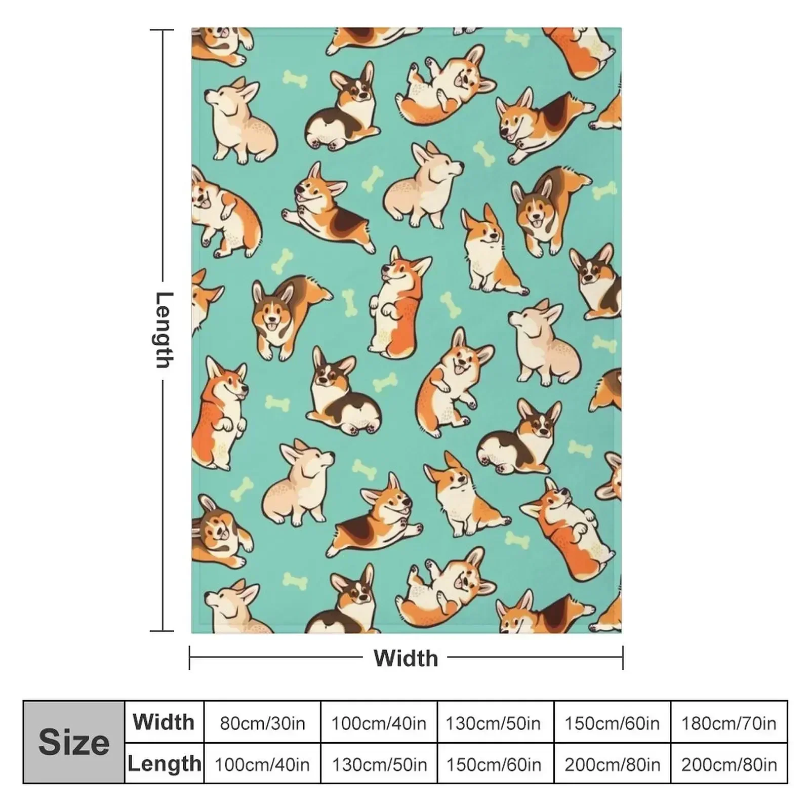 Jolly corgis in green Throw Blanket Extra Large Throw Heavy Sleeping Bag Flannel Fabric manga funny gift Blankets