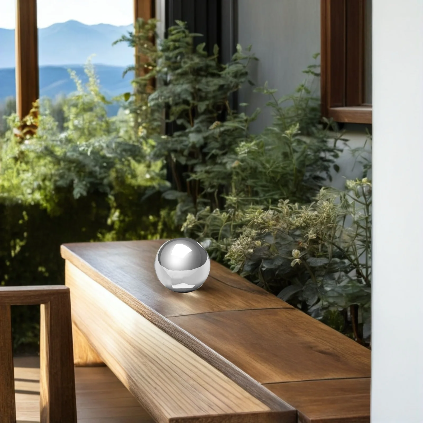 

Stainless Steel Garden Sphere Hollow Polished Gazing Globe Reflective Sphere for Pond Yard Decoration 180mm Shiny Spheres