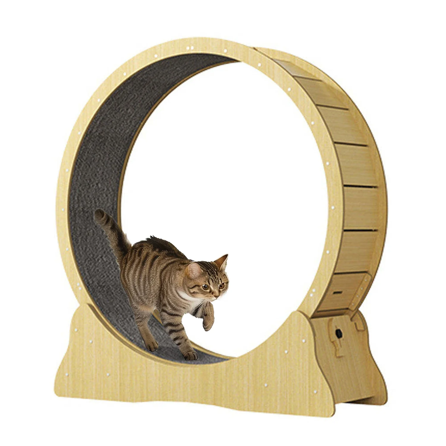 ForCircle Household Interactive Pet Tread Running Exercise Wheel Cat Climbing Frame Fiberboard Cat Treadmill